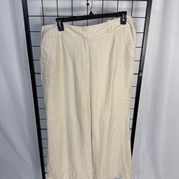 Worthington’s Size 18 100% Linen Short Blazer and Wide Leg Pant Set - Picture 5 of 7